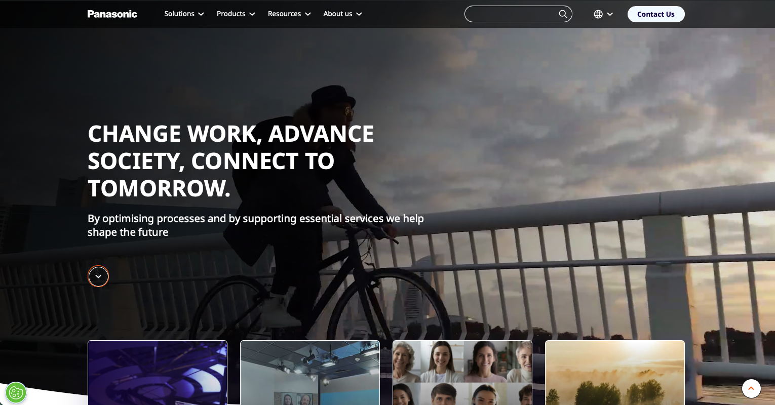 Projeto de website Panasonic