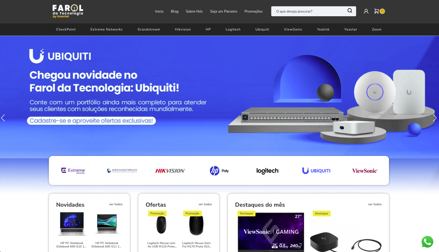 Projeto de website Farol da Tecnologia